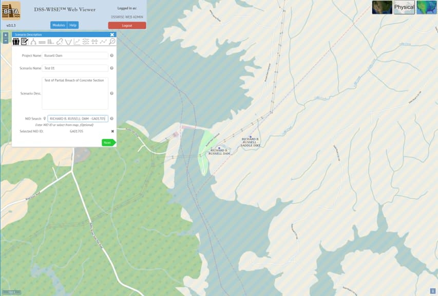DSS-WISE Lite version 1.0 Beta Viewer interface